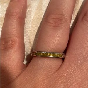 Yellow diamond ring